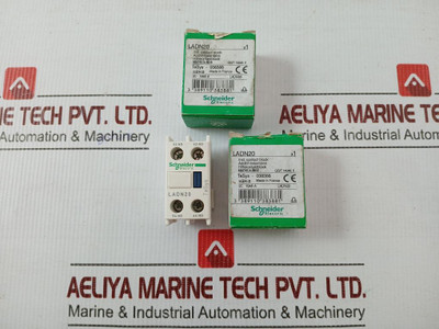 Lot Of 2X Auxiliary Contact Block 690V 10A By Schneider Electric Ladn20