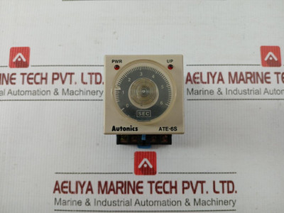 Analog On-delay Timer With Socket 0-6 Sec 10A 250Vac Autonics Ate-6S