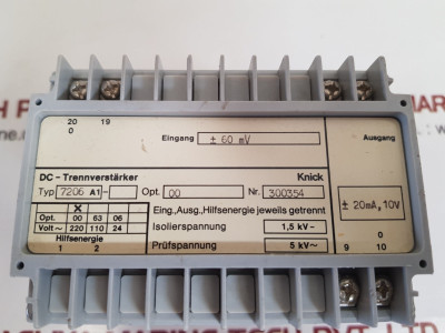 Knick 7206 a1 dc-isolation amplifier used