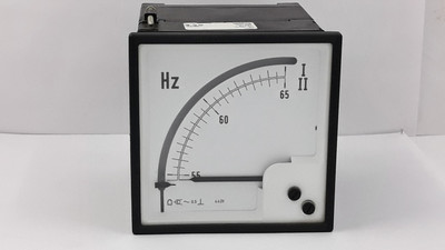 Analog panel meter for 440v frequency range 55...65hz Analog panel meter for 440v frequency range 55...65hz