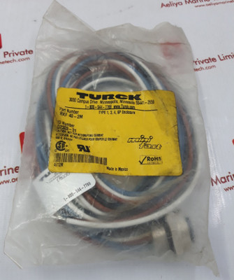 3X Turck Rkf 40-2M Cordset, enclosure type 1,3,4,6p 3X Turck Rkf 40-2M Cordset, enclosure type 1,3,4,6p