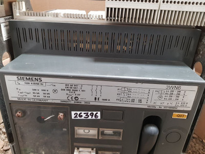 Siemens 3Wn6471-0Hb58-3Ka3 1600Amp Circuit Breaker