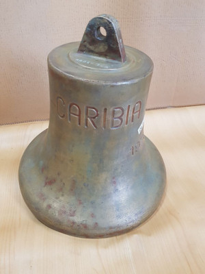 Caribia express 1976 bell ship brass bell antique Caribia express 1976 bell ship brass bell antique