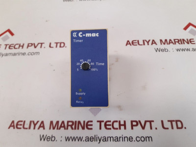 C-mac Rt12.8-2-1-230-60S Timer Relay 2 Pole 5A/250 Vac 1,5-60 Sec 909X0309