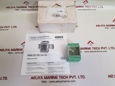 Hubner Berlin Heag 152 Digital Converter 5Ma Ip 20 Hubner Berlin Heag 152 Digital Converter 5Ma Ip 20