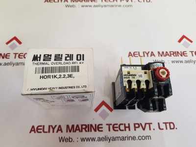 Hyundai Hor 1K 2.2 Thermal Overload Relay Hor 1K 3E 660V 5A Hyundai Hor 1K 2.2 Thermal Overload Relay Hor 1K 3E 660V 5A