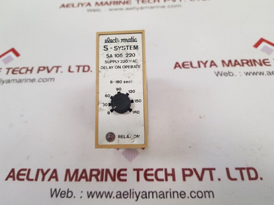 Electromatic S-system Sa 105 220 Delay On Operate 8-180 Sec 220Vac Electromatic S-system Sa 105 220 Delay On Operate 8-180 Sec 220Vac