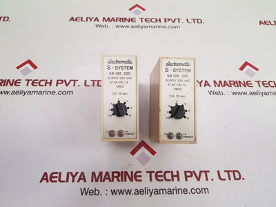 Electromatic S-system Sb 195 220 Star Delta Timer Relay 0.8 To 18 Sec. 220 Vac Electromatic S-system Sb 195 220 Star Delta Timer Relay 0.8 To 18 Sec. 220 Vac