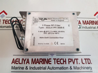 Rasmi Electronics 3G3Jv Pfi 3005-e 3 Phase Rfi Filter
