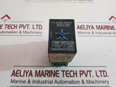 Abb Plm9505 3-phase Voltage Monitor Relay 400-480Vac/60Hz 8 Amps At 240Vac