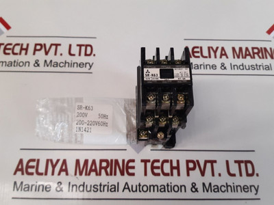 Mitsubishi Sr-k63 Contactor Relay Coil 200-220V 60Hz Mitsubishi Sr-k63 Contactor Relay Coil 200-220V 60Hz