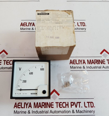 Schlumberger s2624 4855 voltmeter 0-600v Schlumberger s2624 4855 voltmeter 0-600v
