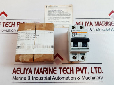 Merlin Gerin Multi9 C60Hc C16 Circuit Breaker 415V Ac 2-pole 16A Merlin Gerin Multi9 C60Hc C16 Circuit Breaker 415V Ac 2-pole 16A