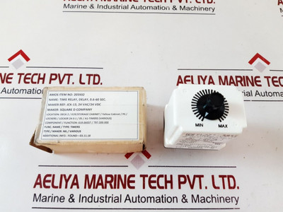 Jck-13 Series A Square D Timing Relay 0.6-60 Sec Jck-13 Series A Square D Timing Relay 0.6-60 Sec