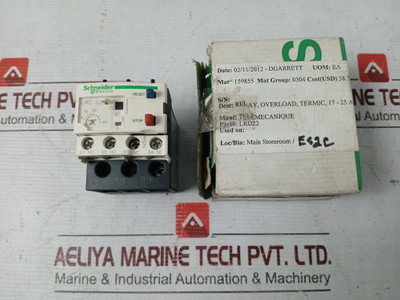 Schneider Electric Lrd 22 Thermal Overload Relay Awg.6-14 75C Cu 20 Lb. In