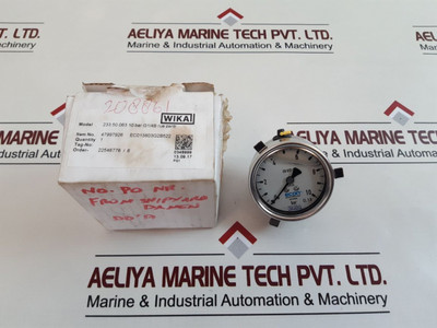 : 233.50.063 10 Bar G1/4B Rue Zentr
Number: 8970348999
Cl. 1.6 Pressure Gauge
Wika : 233.50.063 10 Bar G1/4B Rue Zentr
Number: 8970348999
Cl. 1.6 Pressure Gauge
Wika