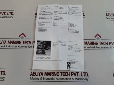 Undervoltage Release 9011060W1 Merlin Gerin Undervoltage Release 9011060W1 Merlin Gerin