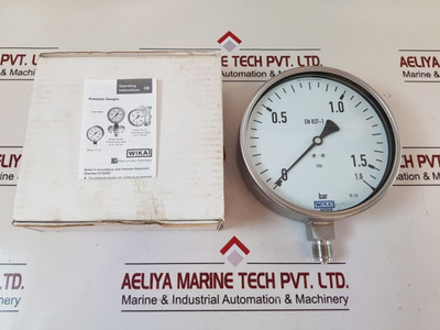En837-1 Pressure Gauge Wika Cl. 1.0 0-1.6 Bar En837-1 Pressure Gauge Wika Cl. 1.0 0-1.6 Bar