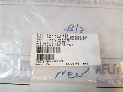 119022 Transformer Bachli Ag 119022 Transformer Bachli Ag