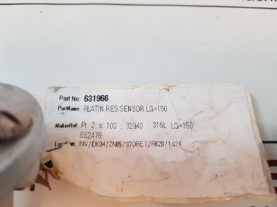 631966 Platinum Resistance Sensor Degussa Pt100 631966 Platinum Resistance Sensor Degussa Pt100