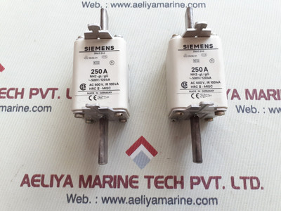 Siemens 3na3 244 nh2-gl/gg fuse link 250A 500V AC 440VDC Siemens 3na3 244 nh2-gl/gg fuse link 250A 500V AC 440VDC
