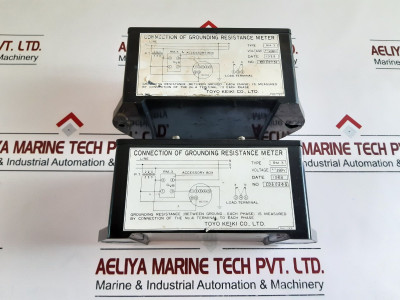 Toyo Keiki Rm-3 Connection Of Grounding Resistance Meter A.C. 230V