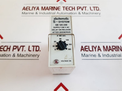 Electromatic Sb 125 230 Delay On Release 8-180 Sec. 230V Ac Electromatic Sb 125 230 Delay On Release 8-180 Sec. 230V Ac