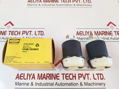 Set Of 2X Hubbell Hbl2321 Twist-lock Plug