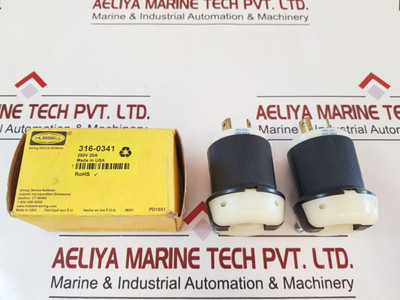 Set Of 2X Hubbell Hbl2321 Twist-lock Plug