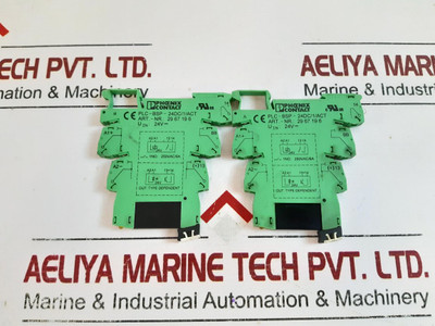 Lot Of 11X Phoenix Contact Plc-bsp-24Dc/1/Act Relay Socket Terminal Base