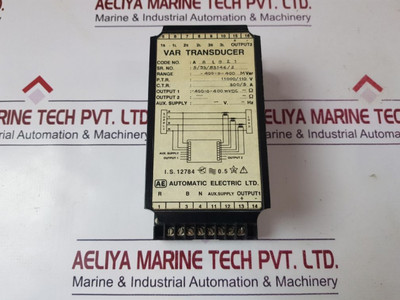 A8L921 Var Transducer Automatic Electric Ltd. A8L921 Var Transducer Automatic Electric Ltd.
