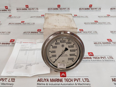 Mcdaniel Controls 316 Ss Tube And Socket 0-20,000 Psi Pressure Gauge