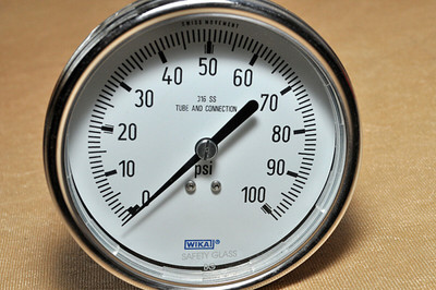 Wika 316 Ss 100 Low Pressure Gauge 100 Psi Va10138 Wika 316 Ss 100 Low Pressure Gauge 100 Psi Va10138