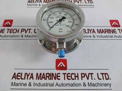 Hitec Products 316 S.S. Tube Pressure Gauge 0-8000 Psi 1121-gf-100-din 1/4” Npt