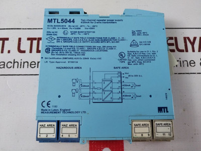 Mtl Mtl5044 Two Channel Repeater Power Supply 28V 300Ω 0.65W 93Ma