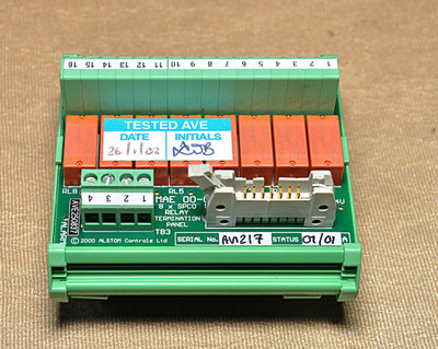 Alstom relay termination panel part no-mae-00-06 - ave250837 Alstom relay termination panel part no-mae-00-06 - ave250837