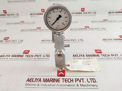 Baumer En 837-1 Pressure Gauge With Rosemount C306111125-0000 Valve Baumer En 837-1 Pressure Gauge With Rosemount C306111125-0000 Valve
