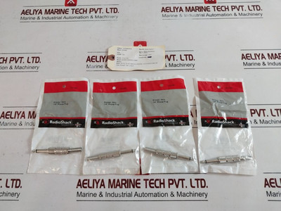 Lot Of 4X Radioshack 274-1545 Shielded Mono 1/4 Phone Plug