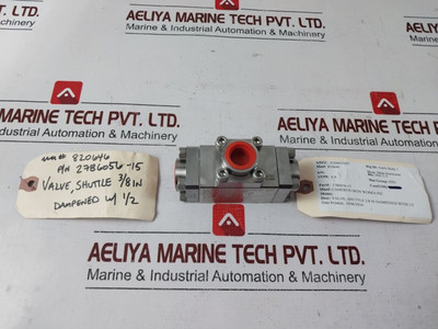 Dtl Technologies 2786056-15 1/2"Shuttle Valve Sh0115 Rev. D