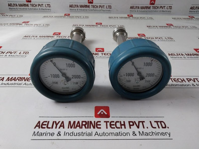 Wika En 837-3 Diaphragm Pressure Gauge -1500-0-2500 Mmwc
