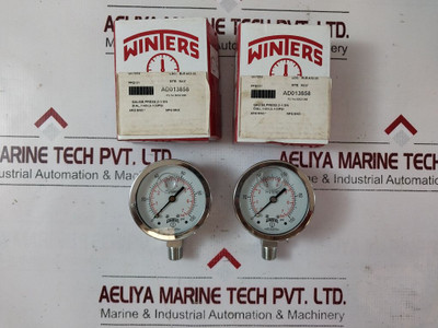 Winters Pfq121 Pressure Gauge Ss 2.5” 1/4" Npt Btm 0-100Psi
