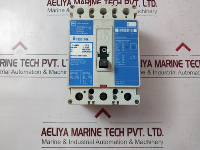 Cutler-hammer Fdb 14K 3-pole Circuit Breaker 70Amps 600Vac Cutler-hammer Fdb 14K 3-pole Circuit Breaker 70Amps 600Vac