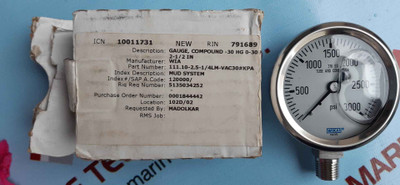 Wika 213.53.63 Pressure Gauge 21Kg/Cm2 & Psi 65005732 81001Vpl