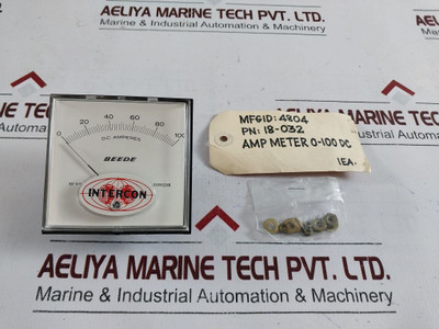 Beede 18-032 Amp Meter 0-100 D.C. Amperes