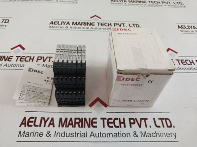 Lot Of 7X Idec Rv8H-l-ad220 Relay/Socket 220-240V Ac/Dc