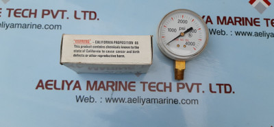 1/4 Npt Bras Pressure Gauge 4000 Psi 2 1/2"X4000