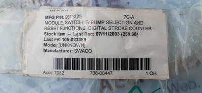 Swaco pump module 96-11-325, 4cond.cable, 5 pin connector Swaco pump module 96-11-325, 4cond.cable, 5 pin connector