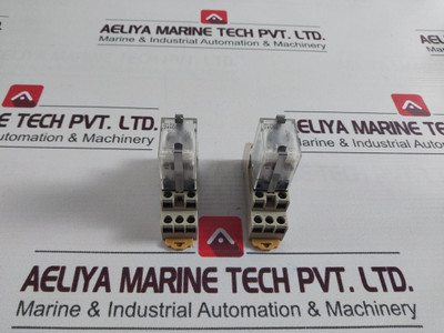 Lot Of 2X Omron MY2N-D2 Relay With Base Pyf-08A-n