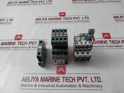 Contactor & Relay Set ABB_CA5-10 with Auxiliary Contact Block Used Contactor & Relay Set ABB_CA5-10 with Auxiliary Contact Block Used