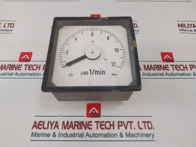 Panel Meter Noris Prq144 0-12 X100 1/Min - Mak Used Panel Meter Noris Prq144 0-12 X100 1/Min - Mak Used